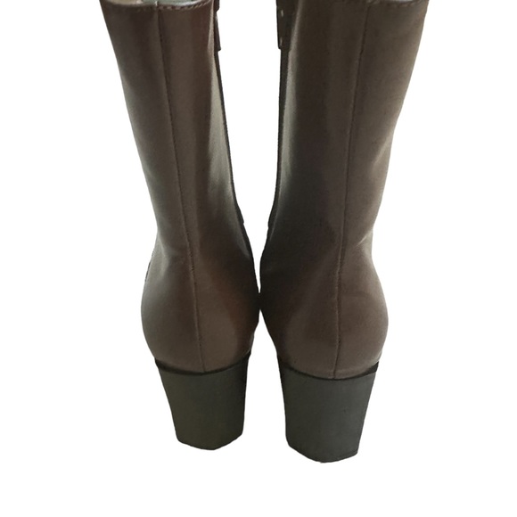 ❄️ Suzanne Somers Modboot Heeled Boots Brown 8.5 Never Worn - Picture 3 of 11